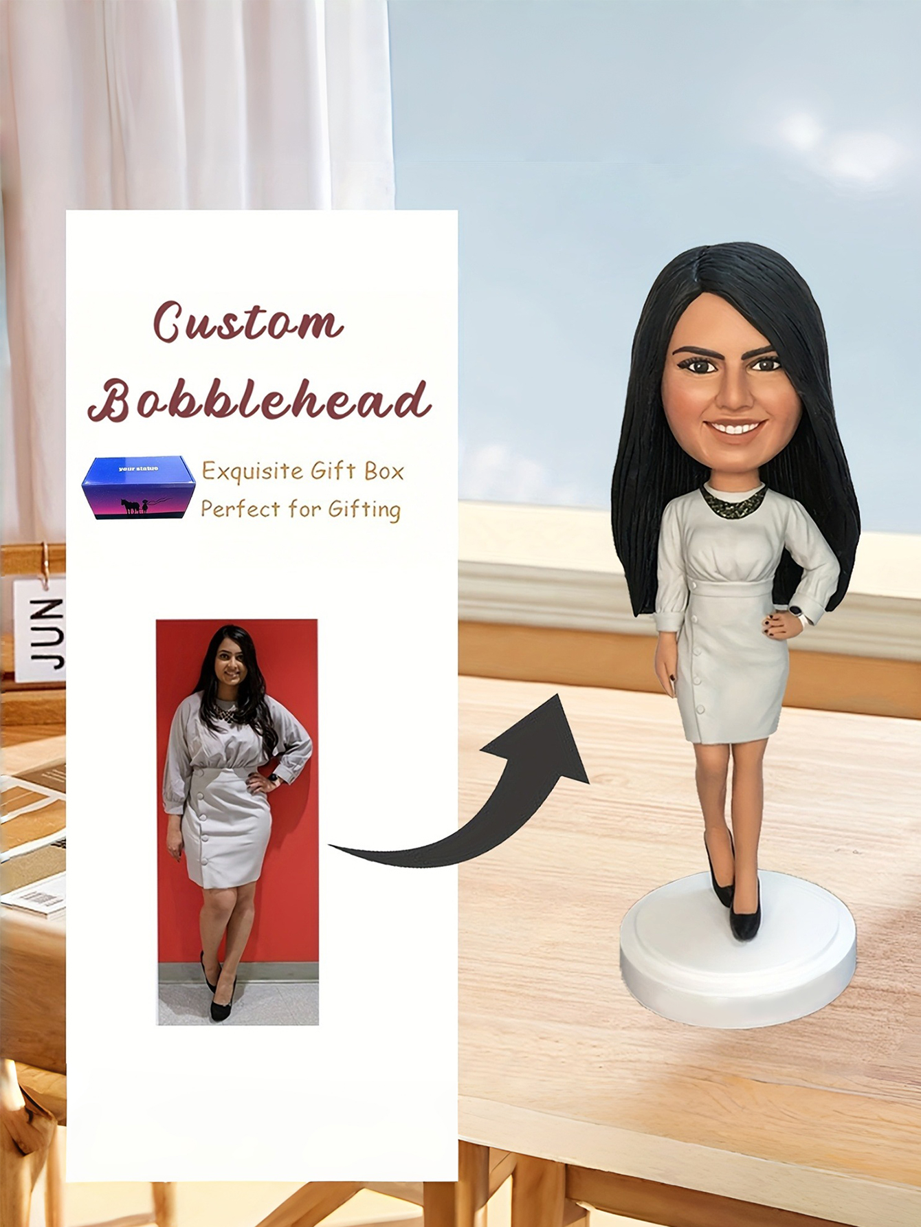 Custom Clay Bobblehead Doll Gift For Friend